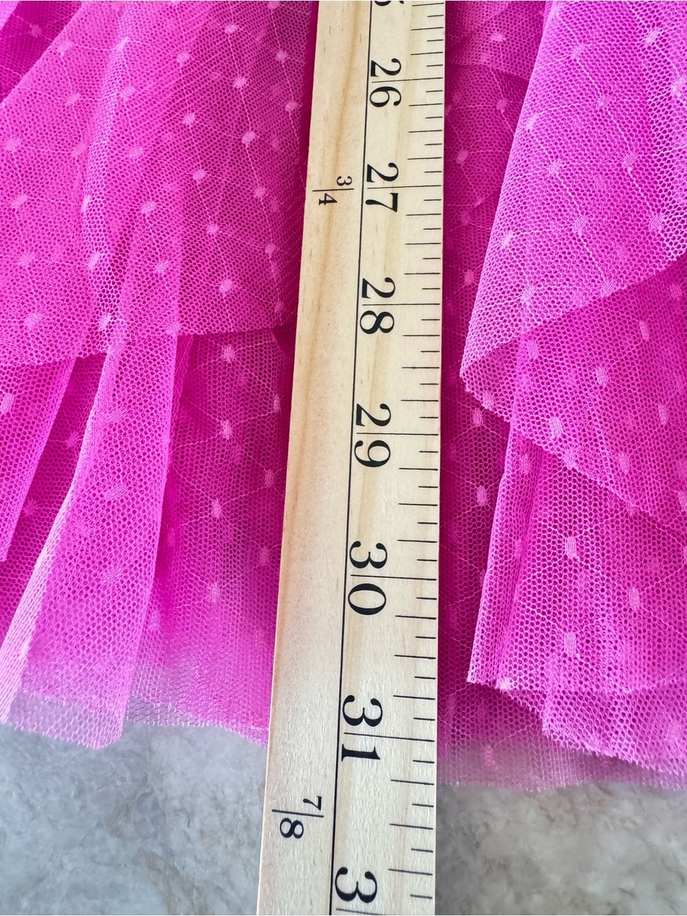 Sincerely Jules NWT Hot Pink Swiss Dot Tulle Ruffle Midi Skirt Size Large - Picture 10 of 10